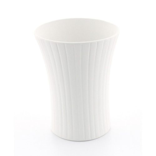 Toothbrush Holder, Gedy 5398-M2, Round Matte White Pottery Toothbrush Holder 5398-M2